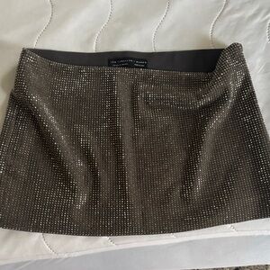 Zara Women's Shimmering Silver Mini Skirt